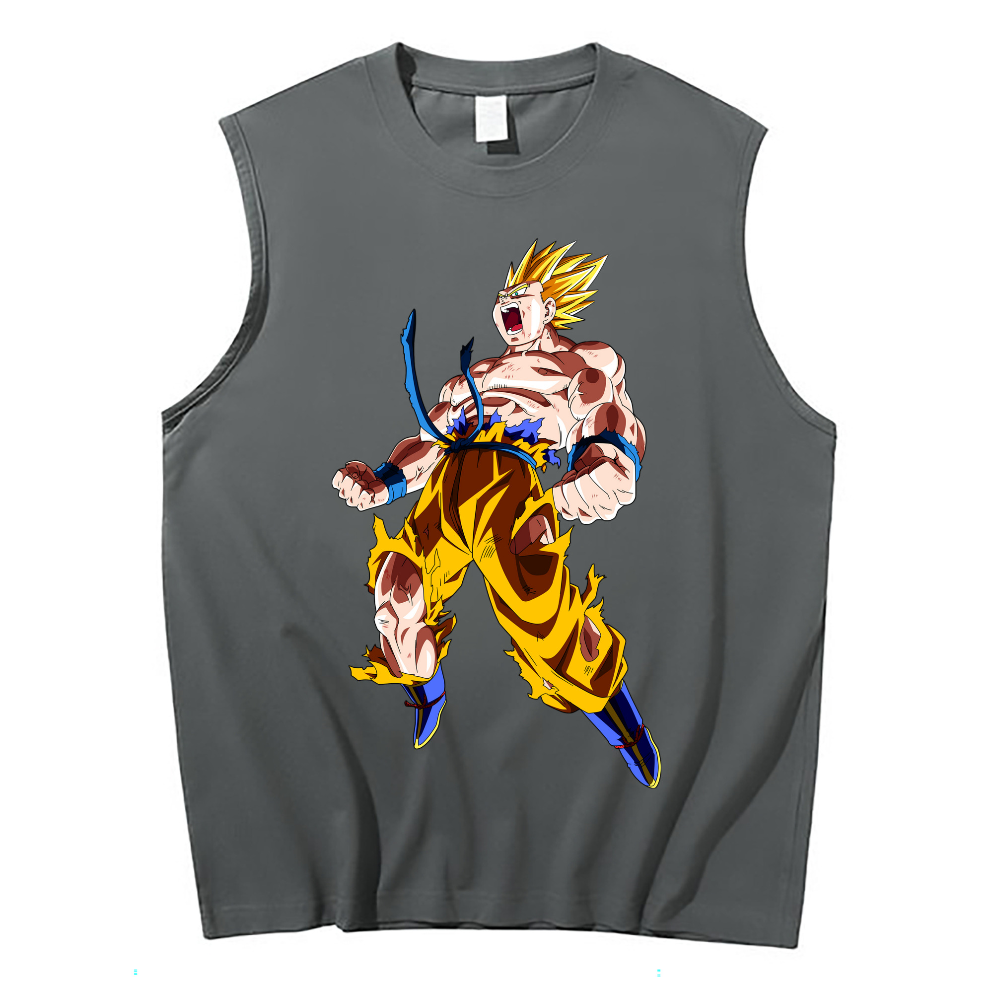 （画像用） ドラゴンボール 孫悟空（そん ごくう）Son Goku カカロット DRAGON BALL Kakarotto コットン100％タンクトップ（フロントプリント）